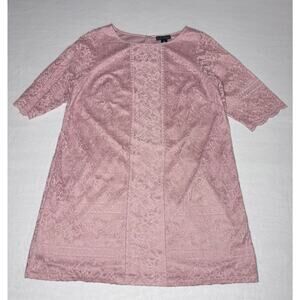 Blush Pink Plus Size Lace Dress